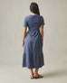 Women's Premium Slub Tiered Dress - Washed Denim